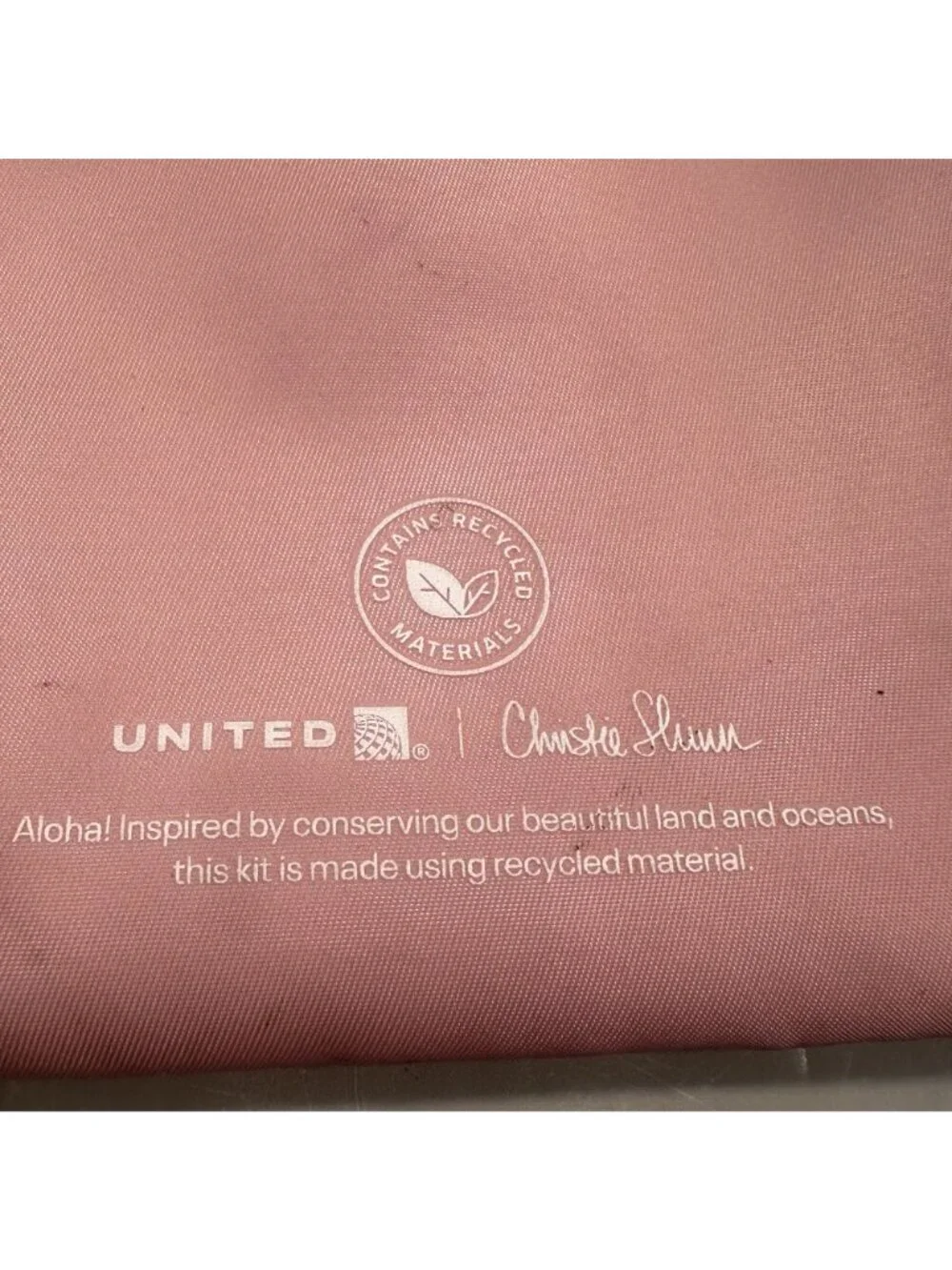 Christie Shinn United Airlines Royal Hawaiian Sunset Travel Pouch Tropical Zip
